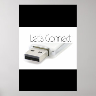 Sluit USB aan Poster