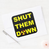 Sluit ze af, anti-nucleaire slogan Sticker (Envelop)