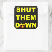 Sluit ze af, anti-nucleaire slogan Sticker (Tas)
