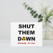 Sluit ze het anti-nucleaire Slogan Briefkaart af (Staand voorkant)