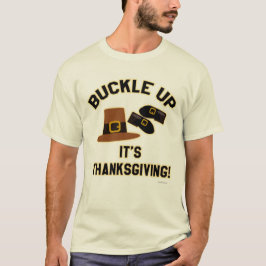 Sluit zijn Thanksgiving Cartoon Fun. T-shirt