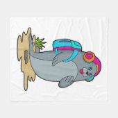 Sluiten als Hiker met rugzak Fleece Deken (Voorkant (Horizontaal))