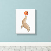 Sluiten met Basketball Canvas Afdruk (Insitu (Houten vloer))