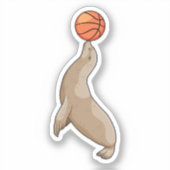 Sluiten met Basketball Sticker (Voorkant)