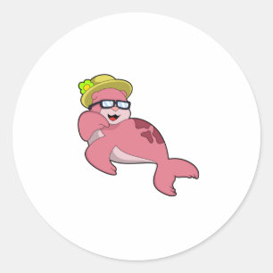 Sluiten met Glasses.PNG Ronde Sticker