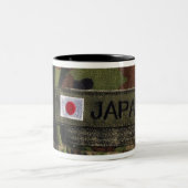 Sluiten uitzicht 2 tweekleurige koffiemok (Center)