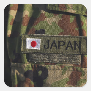 Sluiten uitzicht 2 vierkante sticker