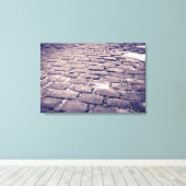 Sluiten van Cobblestone Street Canvas Afdruk (Insitu (Houten vloer))