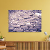 Sluiten van Cobblestone Street Canvas Afdruk (Insitu (Woonkamer))