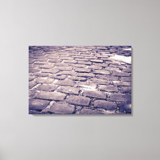 Sluiten van Cobblestone Street Canvas Afdruk (Voorkant)