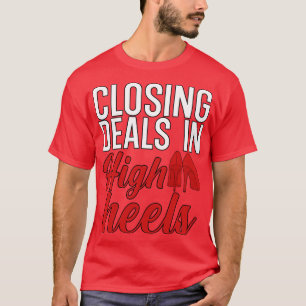 Sluiten van deals op hoge hakken t-shirt