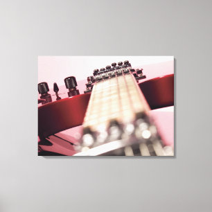 Sluiten van een elektrische gitaar canvas afdruk