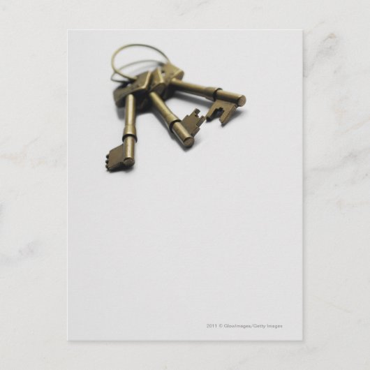 Sluiten van een stel sleutels briefkaart (Voorkant)