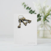 Sluiten van een stel sleutels briefkaart (Staand voorkant)