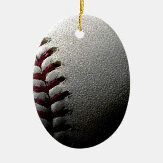 Sluiten van honkbal keramisch ornament (Voorkant)