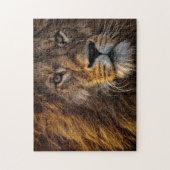Sluiten van leeuw, volwassen man legpuzzel (Verticaal)
