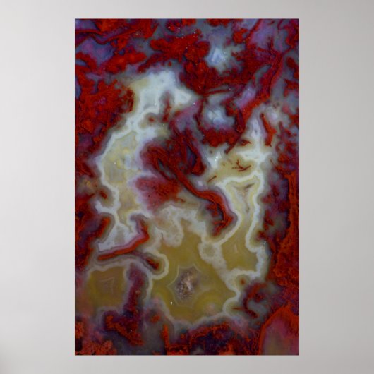 Sluiten van Red Moss Agate Slab Poster (Voorkant)