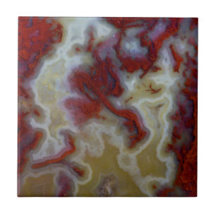 Sluiten van Red Moss Agate Slab Tegeltje
