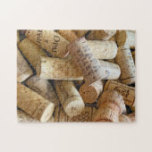 Sluiten van rode en witte wijnkurken legpuzzel (Horizontaal)