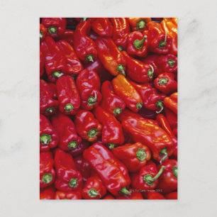 Sluiten van rode paprika's briefkaart