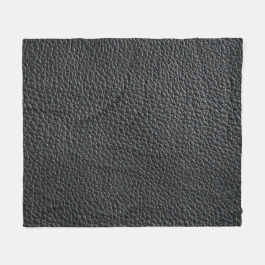 Sluiten van zwarte lederen textuur en achtergrond fleece deken (Voorkant (Horizontaal))