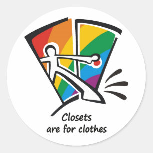 Sluiten zijn voor kleren ronde sticker