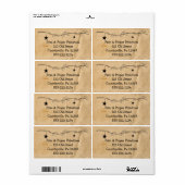 Sluitend Versterkt Bedrijfslabel Etiket (Full Sheet)