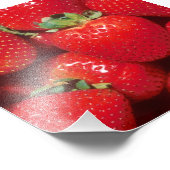 Sluiting aardbeien foto afdruk (Hoek)