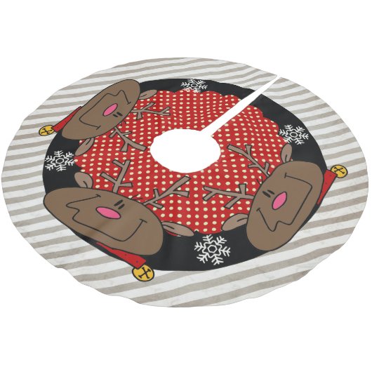 Sluiting en Stippen rendiervakantieboomrok Kerstboom Rok (Gekanteld)