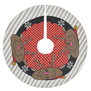 Sluiting en Stippen rendiervakantieboomrok Kerstboom Rok