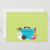 Sluiting Fun Bowling Birthday Party Invitation Kaart (Achterkant)