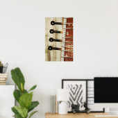 Sluiting Indische Sitar Kunti Poster (Thuiskantoor)