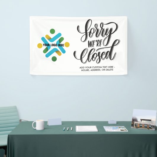 Sluiting Je aangepaste Logo toevoegen Spandoek (Beurs)