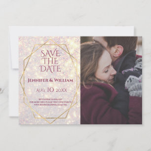 Sluiting roze lavender Glitter Weddenschap Save The Date
