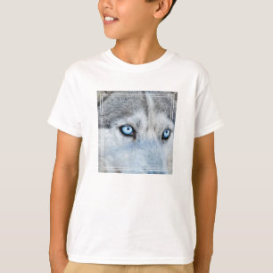 Sluiting Siberian Husky met Blue Eyes T-shirt