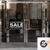 Sluiting Uitverkoop Bord Raamsticker (Kantoordeur)