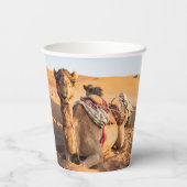 Sluiting van Camel in de woestijn van Oman Papieren Bekers (Achterkant)
