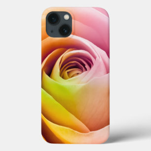 Sluiting van Colorful Roos Petals iPhone 13 Hoesje