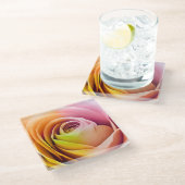 Sluiting van Colorful Roos Petals Glazen Onderzetter (Schuin)