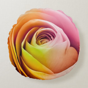 Sluiting van Colorful Roos Petals Rond Kussen