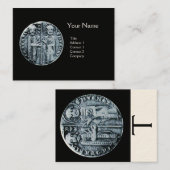 SLUITING VAN DE KNIGHTS TEMPLAR MONOGRAM crème Visitekaartje (Voorkant / Achterkant)