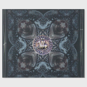 SLUITING VAN DE KNIGHTS-TEMPLAR OP IRON CROSS Blac Cadeaupapier