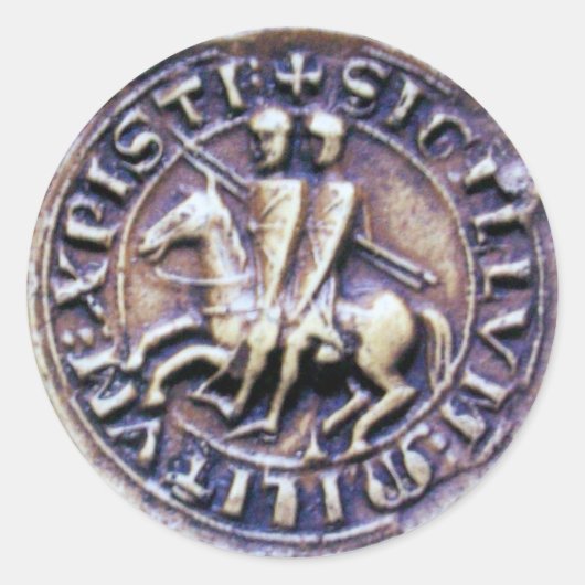 SLUITING VAN DE KNIGHTSTEMPLAR RONDE STICKER (Voorkant)