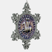 SLUITING VAN DE KNIGHTSTEMPLAR TIN SNEEUWVLOK ORNAMENT (Links)