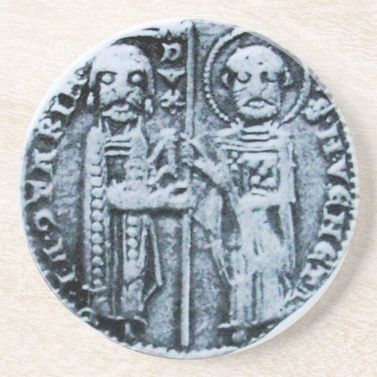 SLUITING VAN DE KNIGHTSTEMPLAR ZANDSTEEN ONDERZETTER (Voorkant)