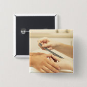 Sluiting van de mest vierkante button 5,1 cm (Voorkant /achterkant)