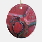 Sluiting van de roodroodroedel keramisch ornament (Links)