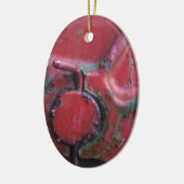 Sluiting van de roodroodroedel keramisch ornament (Links)