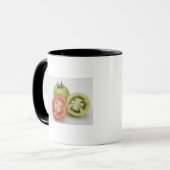 Sluiting van drie tomaten mok (Voorkant links)