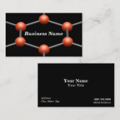 Sluiting van een 3D-moleculaire structuur (rood) Visitekaartje (Voorkant / Achterkant)